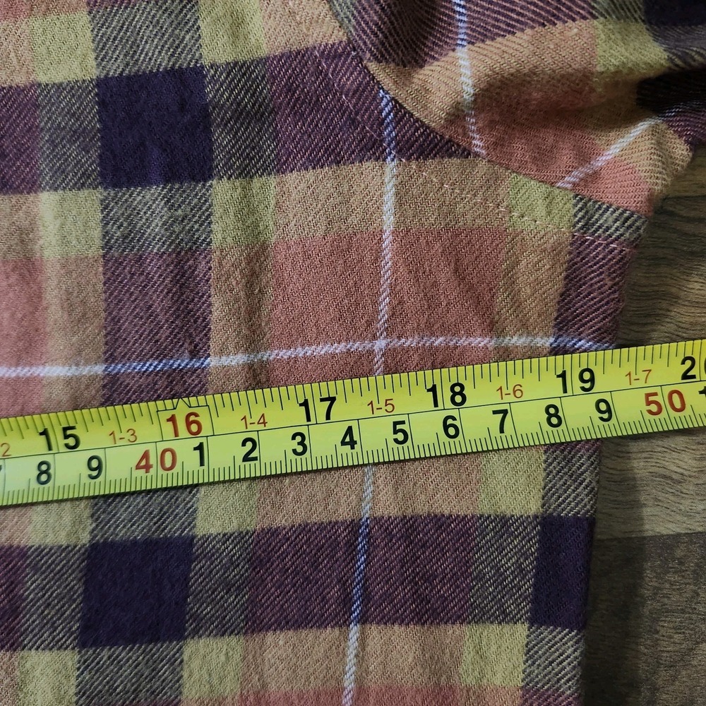 Patagonia Organic Cotton Midweight Fjord Flannel Shirt Vista Burl Red Medium Euc - Picture 3 of 12